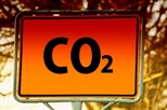 Straßenschild mit der Aufschrift CO2
