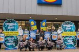 Protestaktion vor Lidl-Filiale