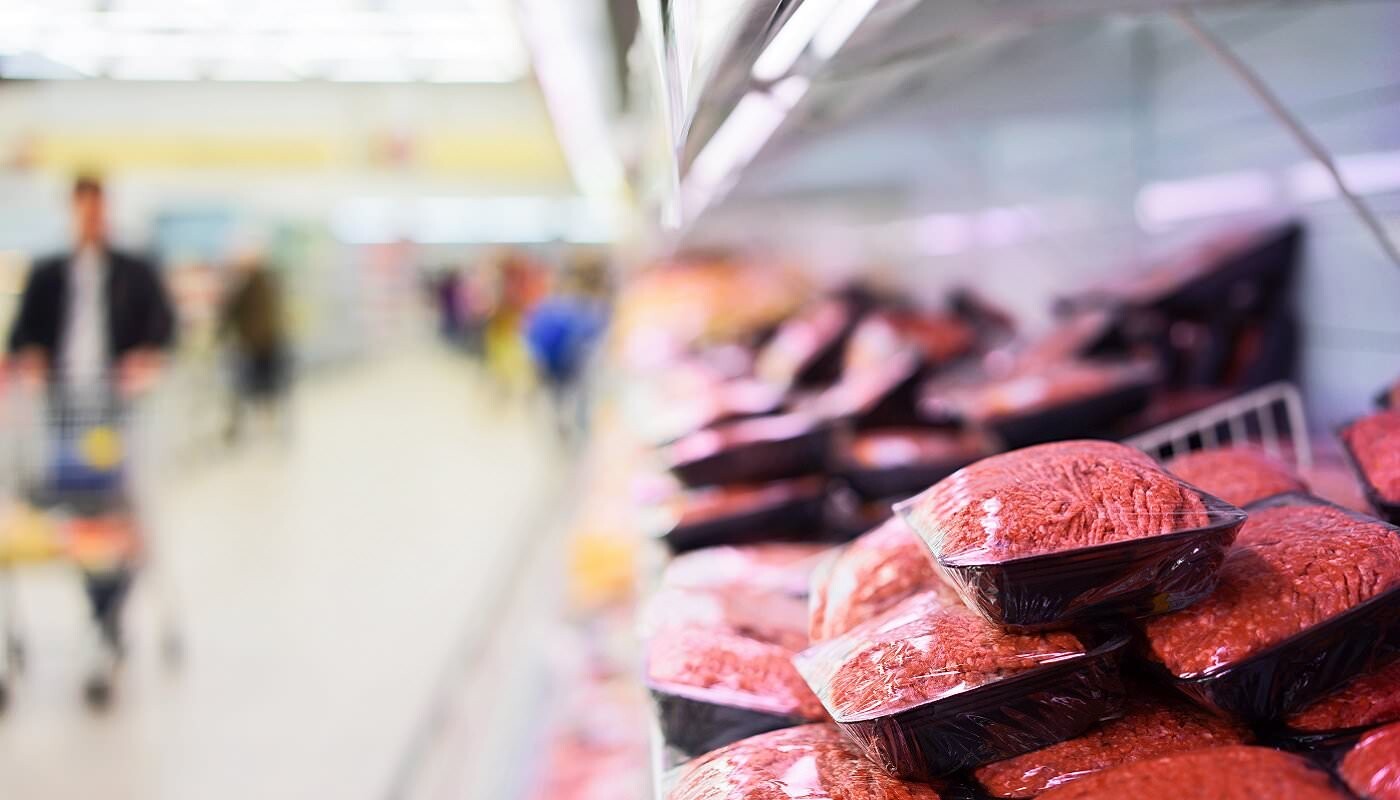 Hackfleisch im Supermarkt