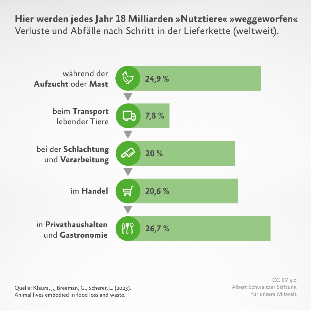 Infografik: Verluste und Abfälle nach Schritt in der Lieferkette (weltweit)