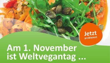 Poster des Deutschen Studentenwerks zum Weltvegantag 2017