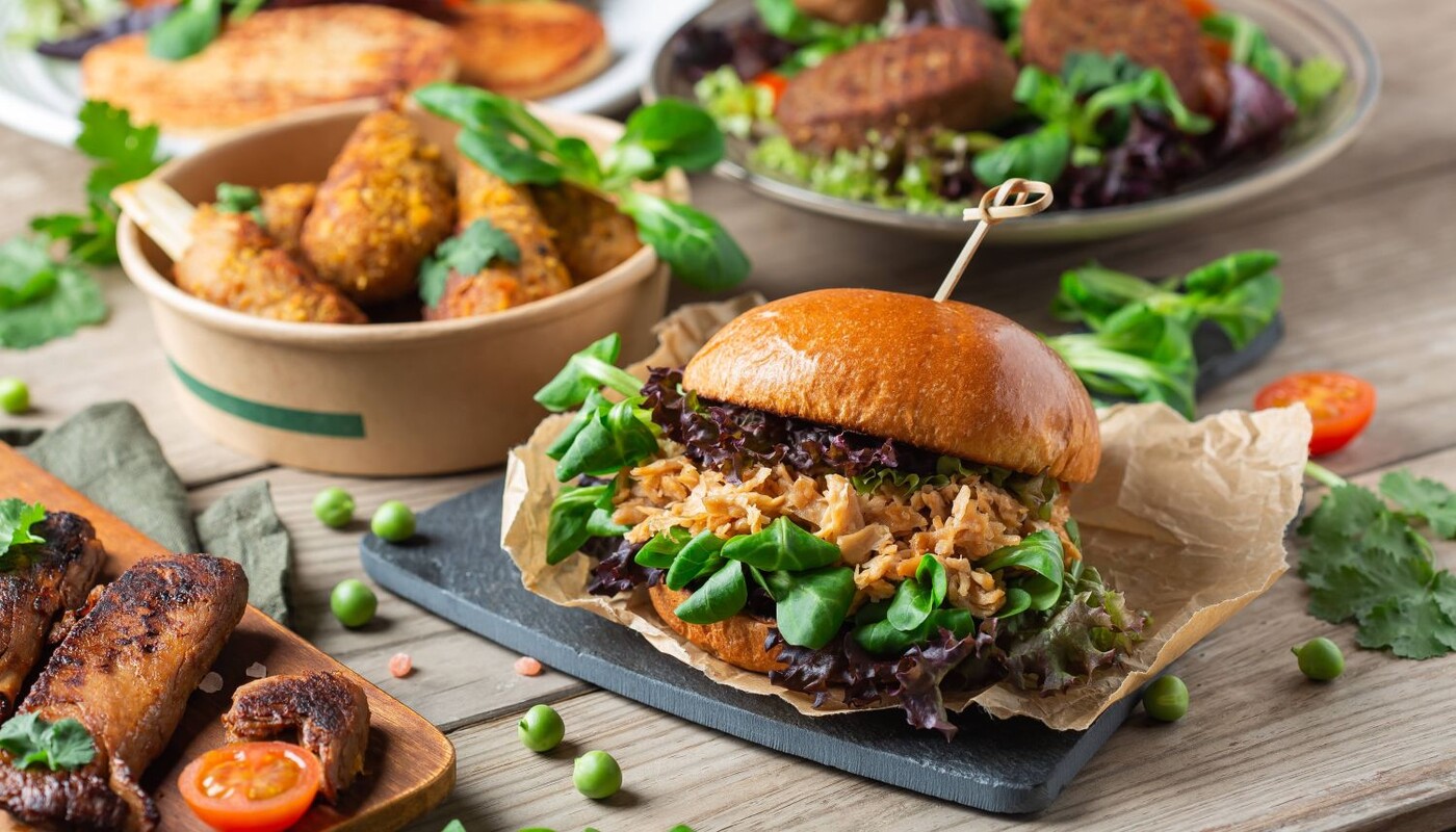 Pflanzliches Fast Food.